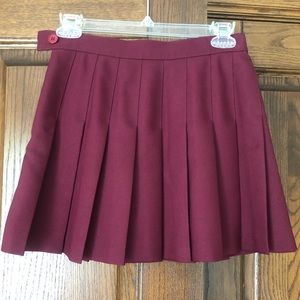 Burgundy American Apparel Tennis Skirt